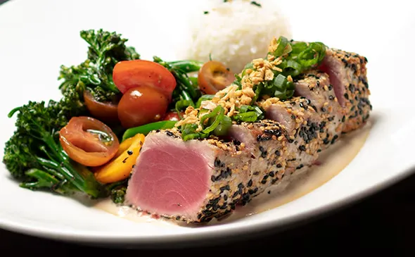 SESAME-CRUSTED AHI TUNA